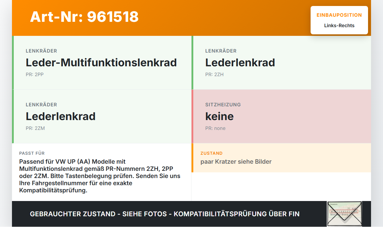VW UP AA 15-23 Lenkradschalter Multifunktionstasten Schalter für Lenkrad Links und Rechts VW UP AA 15-23 19.04.2017... Vorschau 3