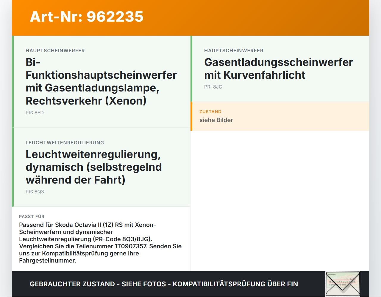 Skoda Octavia II 1Z RS Steuergerät LWR SG für Leuchtweitenregulierung Skoda Octavia II 1Z RS 30.11.2006 5LA008379... Vorschau 3