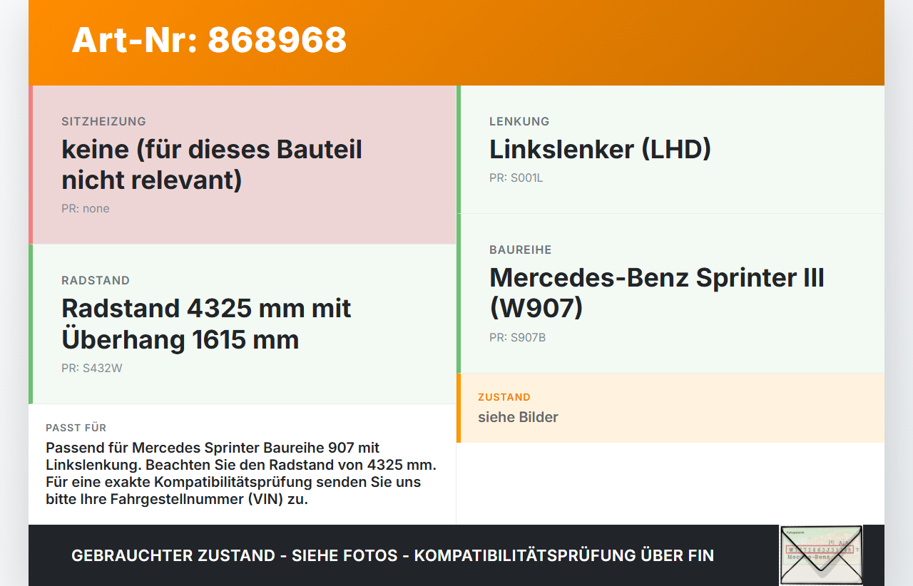 Mercedes Sprinter III 907 Lenkungsteil unteres Kreuzgelenk Mercedes Sprinter III 907 26.08.2019 A9074604000 gebraucht Vorschau 3