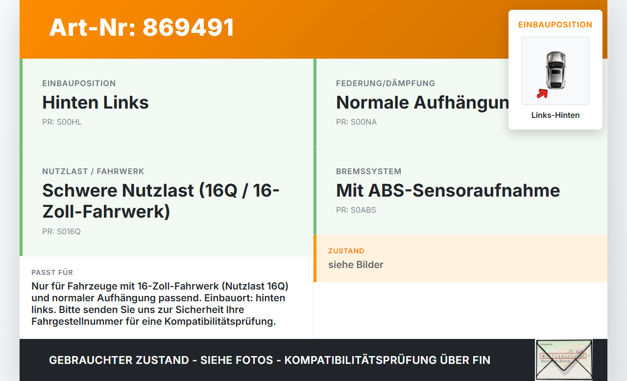 Ducato Boxer III 250 H2 16H 11-14  3,0 130KW Achsschenkel Radnabe Links Hinten Ducato Boxer III 250 H2 16H 11-14... Vorschau 3