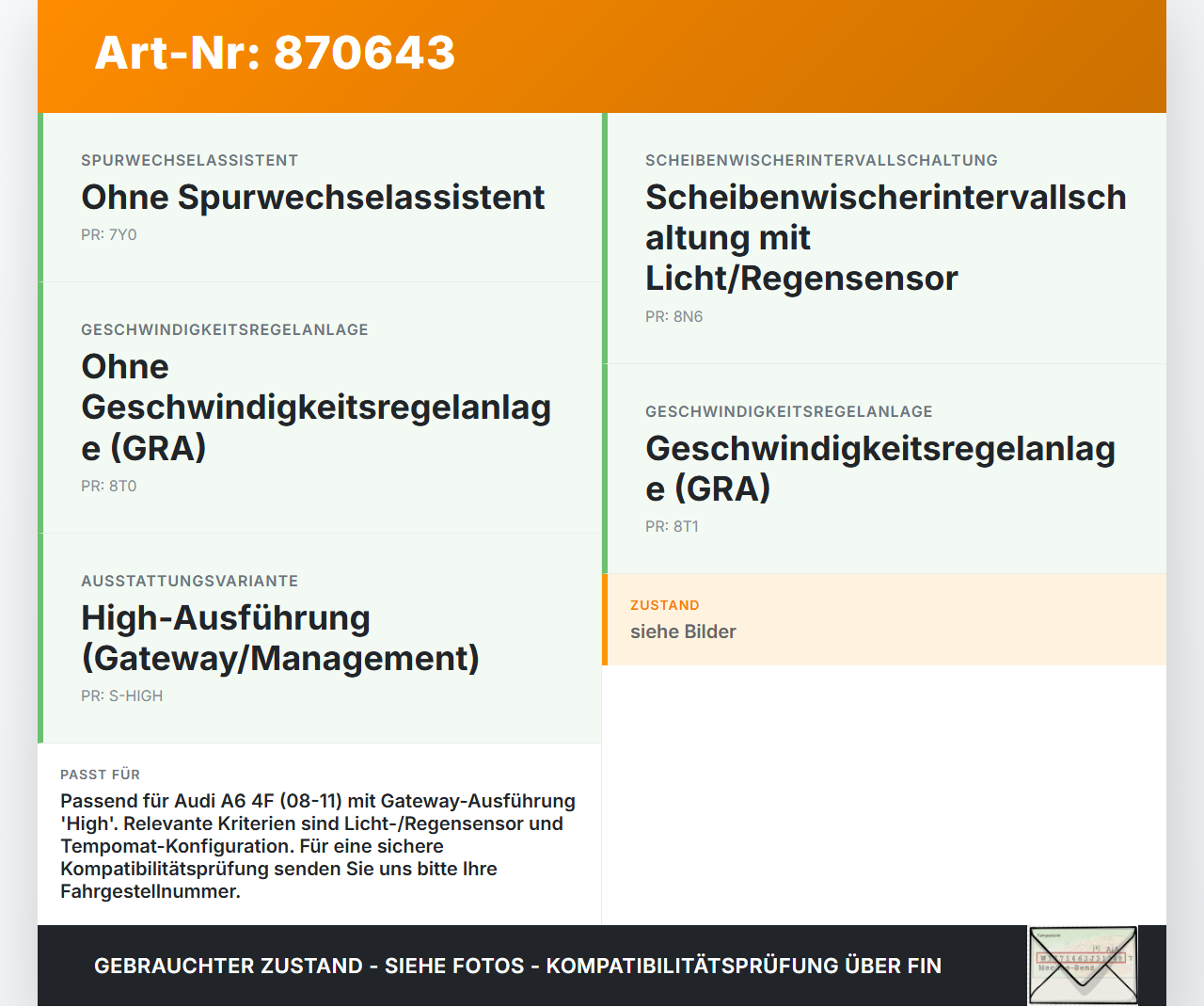 Audi A6 4F C6 08-11 Steuergerät Gateway BEM SG Audi A6 4F C6 08-11 06.12.2010 4F0907468M gebraucht Vorschau 3