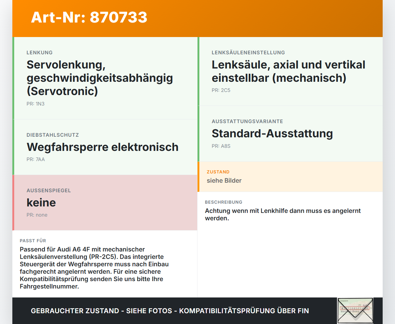 Audi A6 4F C6 08-11 Höhenverstellung für Lenksäule Steuergerät Wegfahrsperre Audi A6 4F C6 08-11 06.12.2010... Vorschau 3