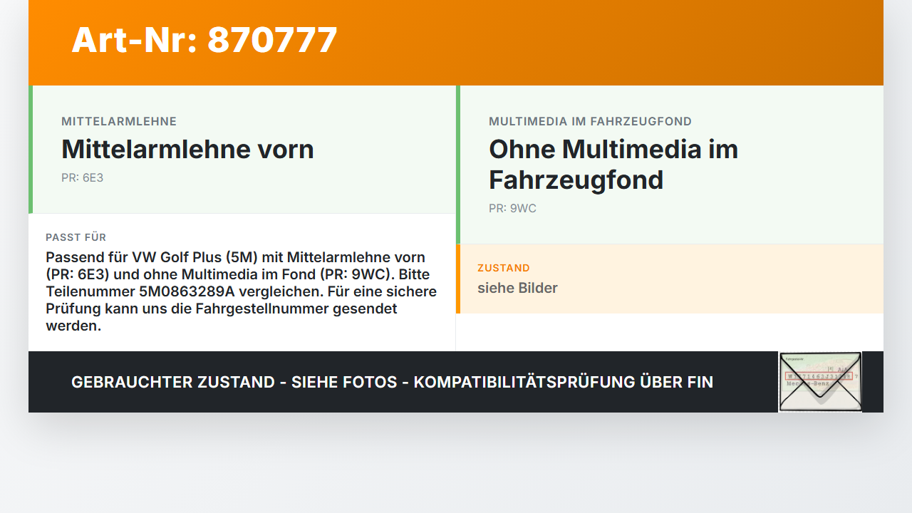 VW Golf 5M Plus 04-08 Blende Einbaurahmen VW Golf 5M Plus 04-08 17.11.2006 5M0863289A 5M0819 gebraucht Vorschau 3