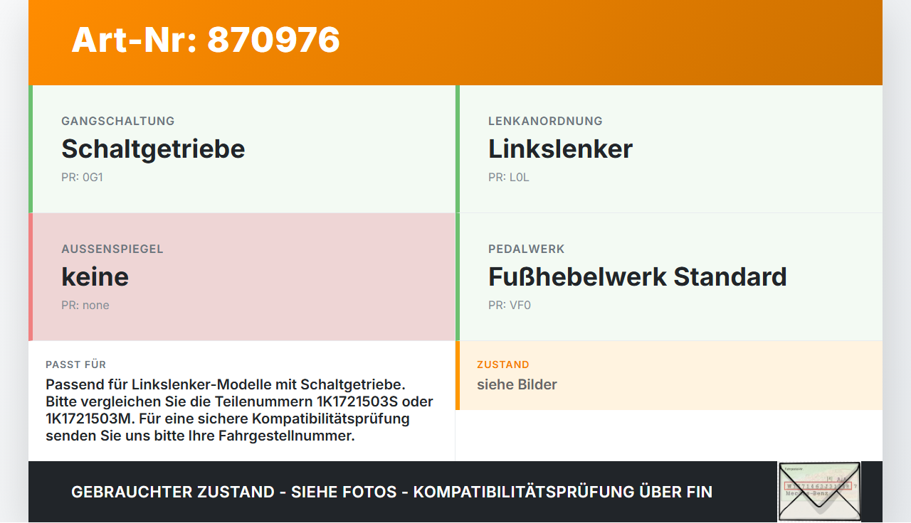 VW Golf 5M Plus 04-08 1,4 59KW Gaswertgeber Gaspedal VW Golf 5M Plus 04-08 17.11.2006 1K1721503S 1K1721503M... Vorschau 3