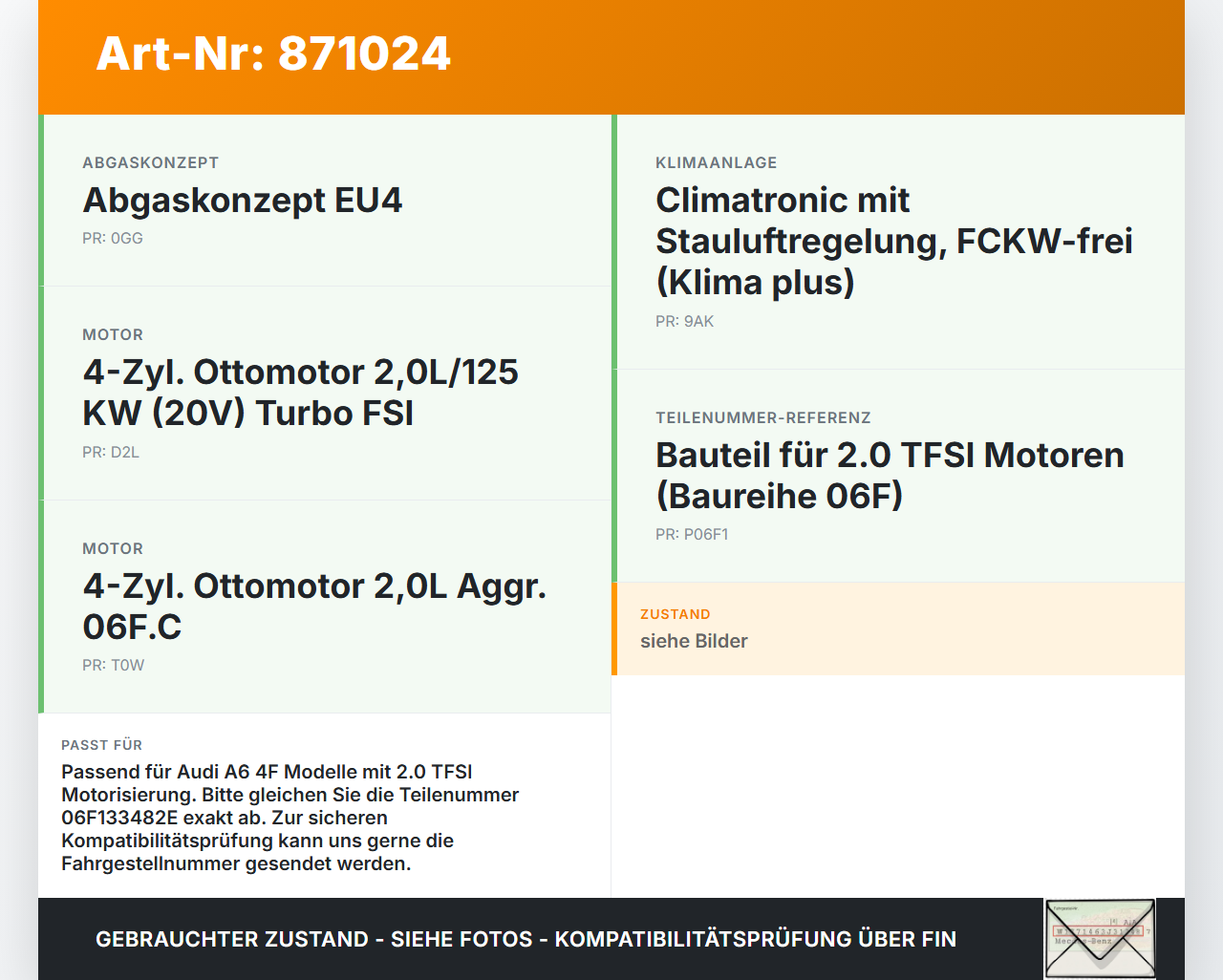 Audi A6 4F C6 08-11 Luftklappensteller Umschalter Stellmotor Audi A6 4F C6 08-11 06.12.2010 06F133482E A2C53279226... Vorschau 3