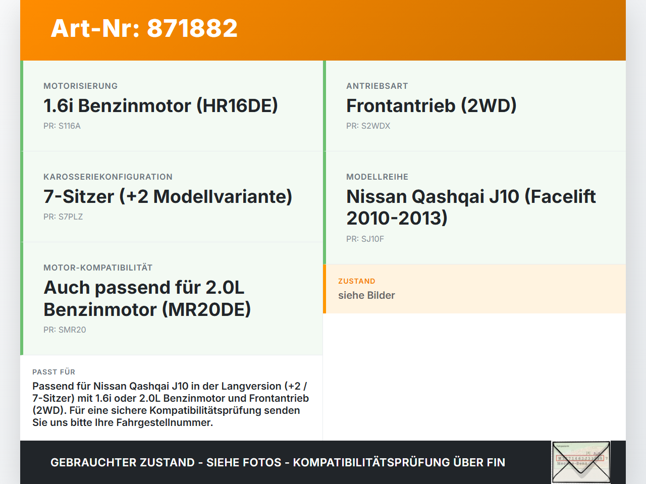 Nissan Qashqai J10 +2 10-13 1,6i 86KW Deckel Flansch für Kraftstoffpumpe Nissan Qashqai J10 +2 10-13 22.03.2011... Vorschau 3