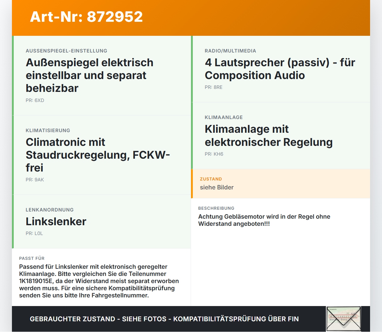VW Caddy IV SA 15-21 Gebläsemotor Lüftermotor Heizungsgebläse VW Caddy IV SA 15-21 17.09.2016 1K1819015E 998919K... Vorschau 3