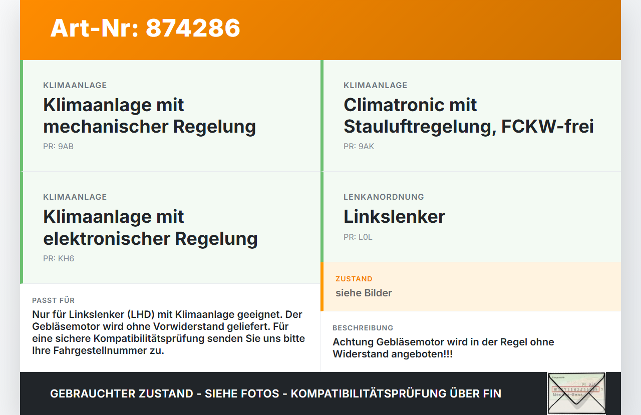 VW Golf 5 V 1K 03-08 Gebläsemotor Lüftermotor Heizungsgebläse Orig. Denso VW Golf 5 V 1K 03-08 27.10.2004 1K1819015... Vorschau 3