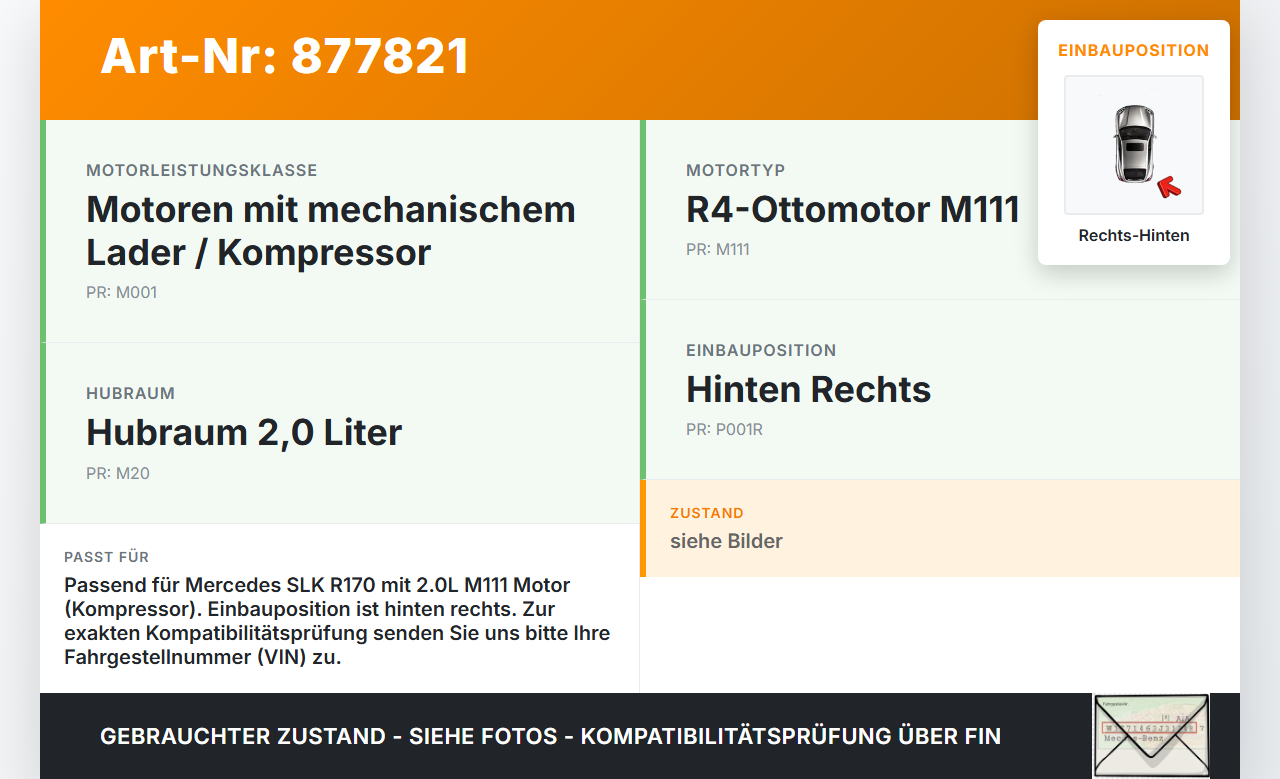 Mercedes R170 SLK Cabriolet 2,0 Antriebswelle Gelenkwelle Rechts Hinten Mercedes R170 SLK 03.04.2000 A2023508410... Vorschau 3