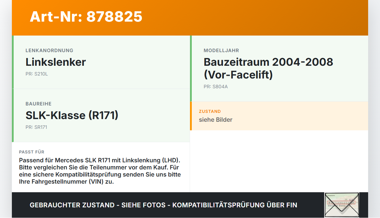 Mercedes SLK R171 04-08 Hauptbremszylinder Bremszylinder Mercedes SLK R171 04-08 31.01.2006 A0054309801 gebraucht Vorschau 3