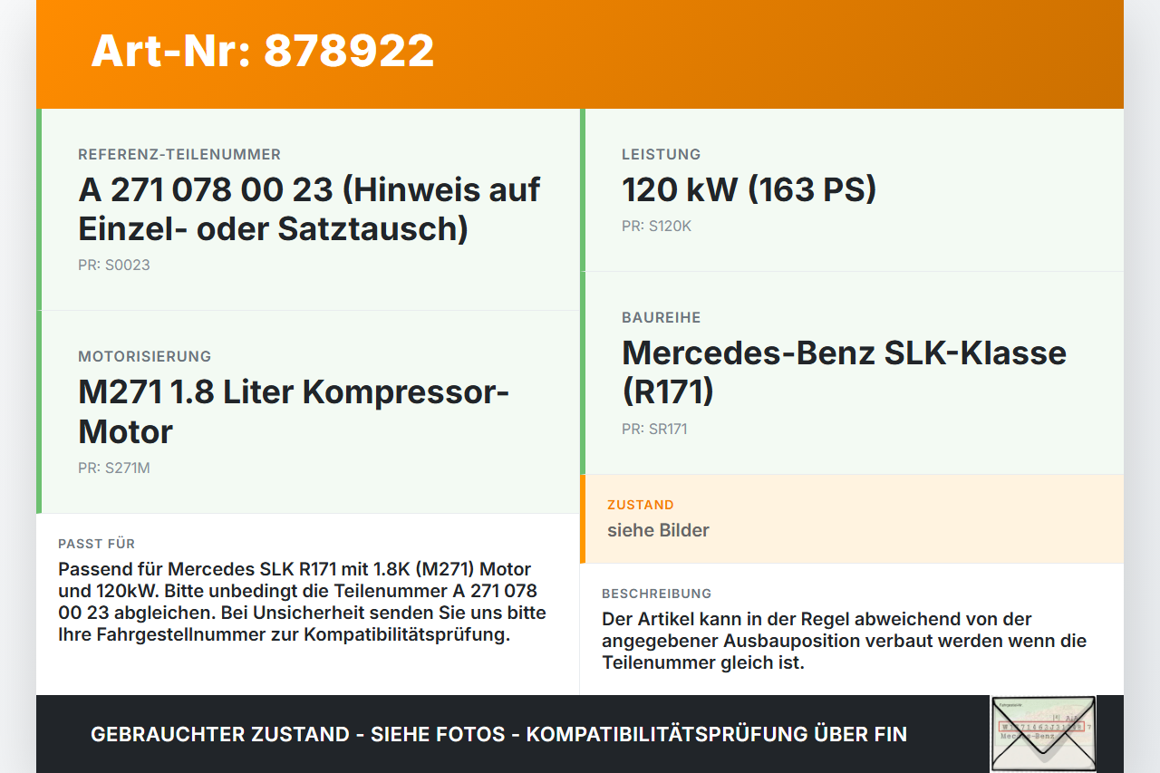 Mercedes SLK R171 04-08 1,8K 120KW Einspritzdüse Einspritzventil Zyl.3 Mercedes SLK R171 04-08 31.01.2006... Vorschau 3