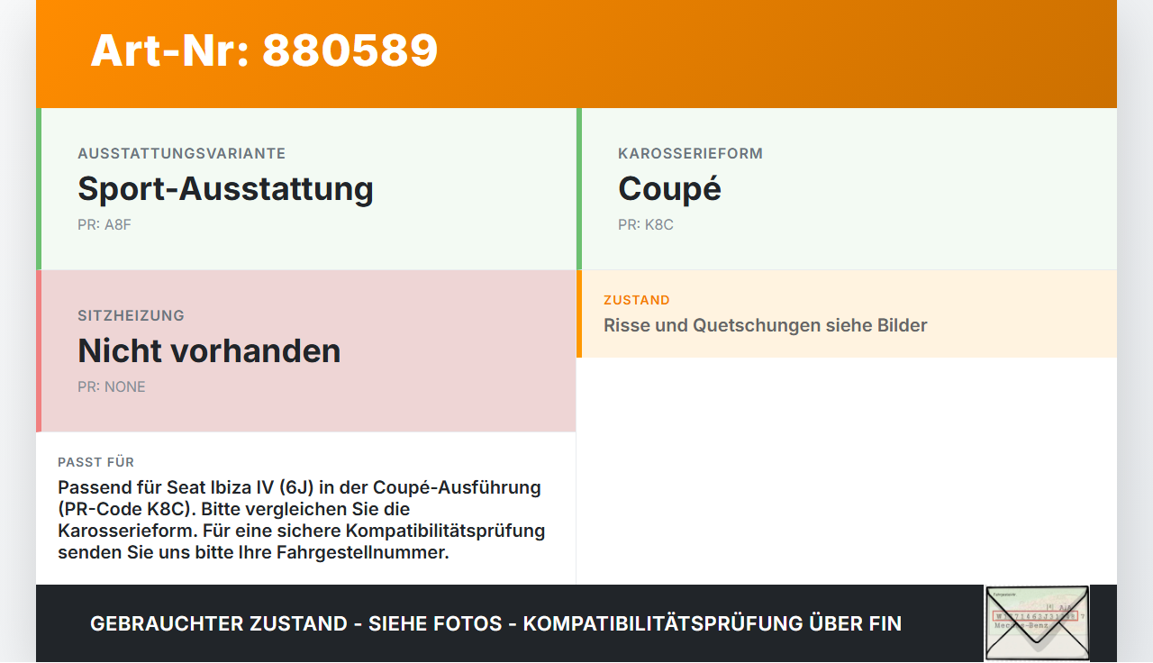 Seat Ibiza IV 6J 08-12 Coupe Dichtung Rahmen für Heckklappe Kofferraum Seat Ibiza IV 6J 08-12 07.10.2010 6J3827705C... Vorschau 3