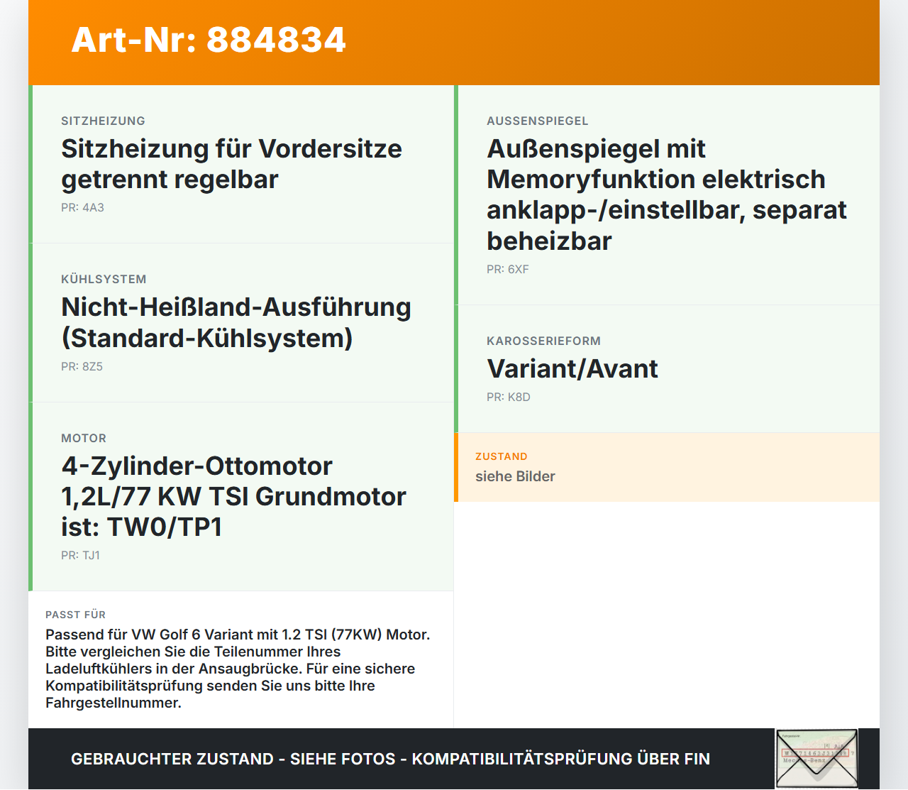 VW Golf 6 VI Variant 08-13 TSI 1,2 77KW Ladeluftkühler für Ansaugbrücke Kühler VW Golf 6 VI Variant 08-13... Vorschau 3