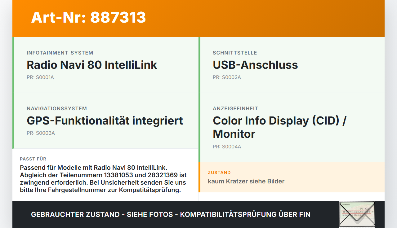 Opel Zafira B  A05 11-16 Bildschirm Display Monitor Opel Zafira B  A05 11-16 04.06.2013 13381053 28321369 gebraucht Vorschau 3