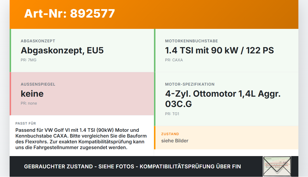 VW Golf 6 VI 5K 08-12 TSI 1,4 90KW Abgasleitung AGR Rohr Leitung Flexrohr VW Golf 6 VI 5K 08-12 16.12.2008... Vorschau 3