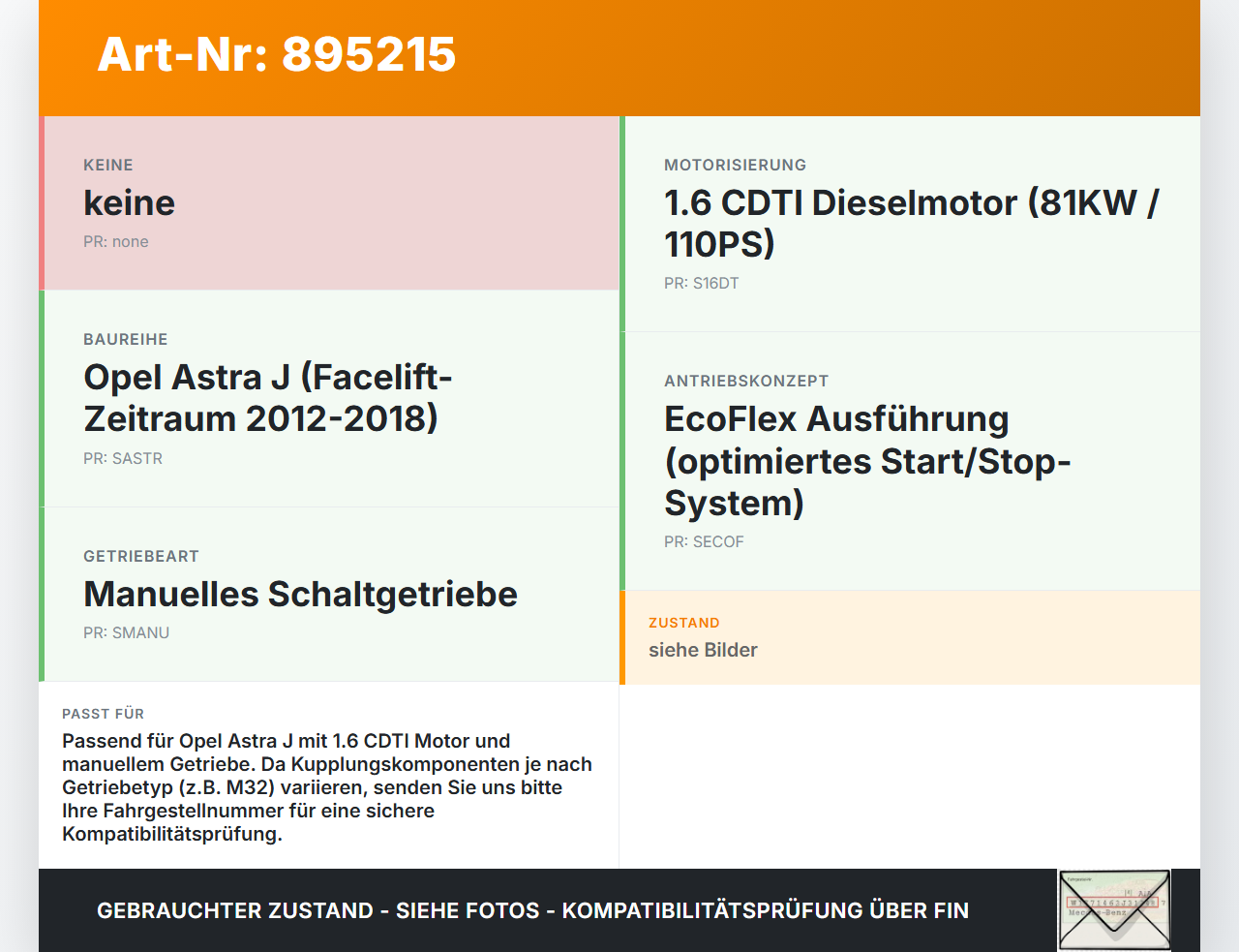 Opel Astra J 12-18 CDTI 1,6 81KW Kupplungszylinder Geber Geberzylinder Opel Astra J 12-18 31.08.2015 55579997 gebraucht Vorschau 3