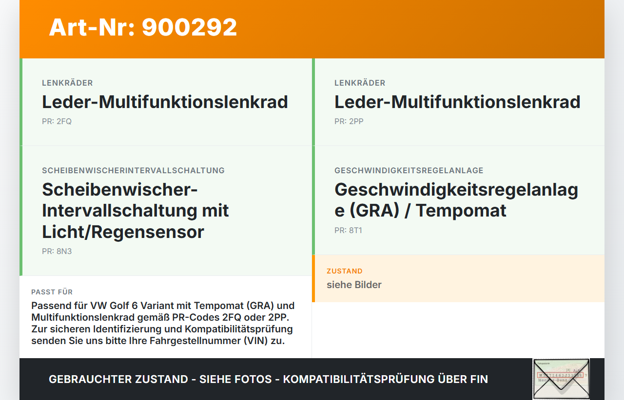 VW Golf 6 VI Variant 08-13 Lenkstockschalter Blinker Wischer Kombischalter VW Golf 6 VI Variant 08-13 02.10.2012... Vorschau 3