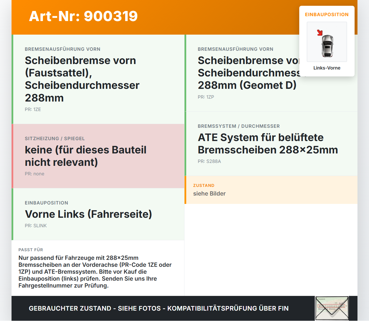 VW Golf 6 VI Variant 08-13 TDi 1,6 77KW Bremssattel Bremszange Vorne Links VW Golf 6 VI Variant 08-13 02.10.2012... Vorschau 3