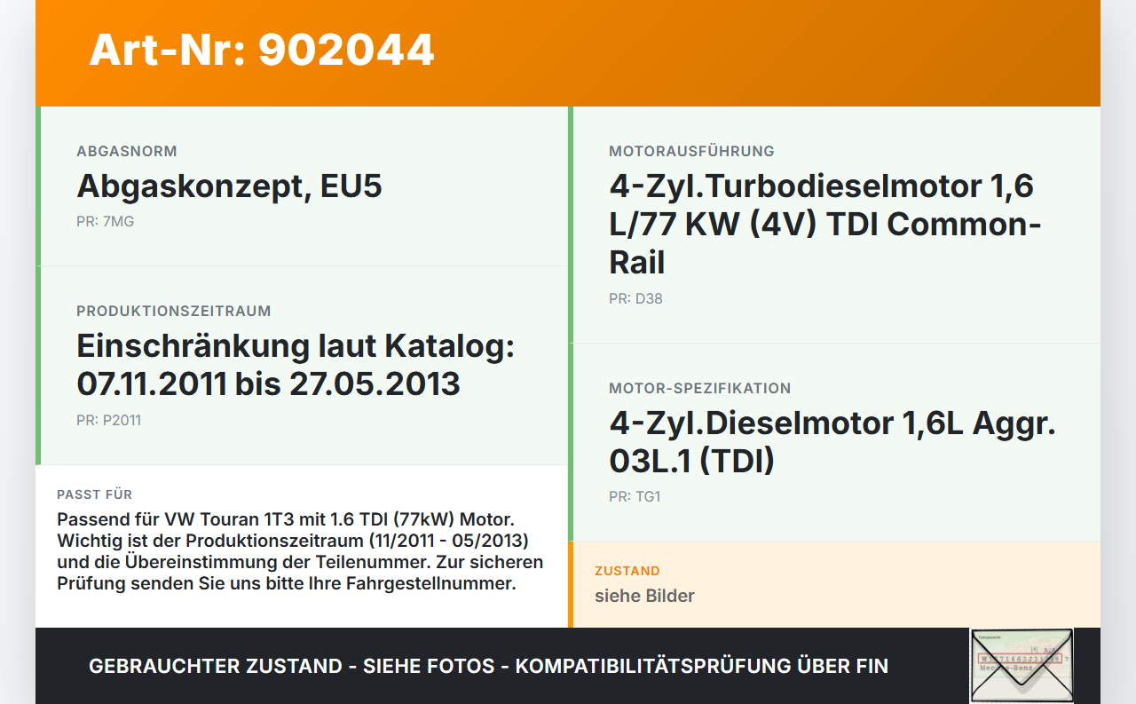 VW Touran 1T3 10-15 TDI 1,6 77KW Steuergerät ECU für Motor Motorsteuergerät VW Touran 1T3 10-15 13.06.2012... Vorschau 3