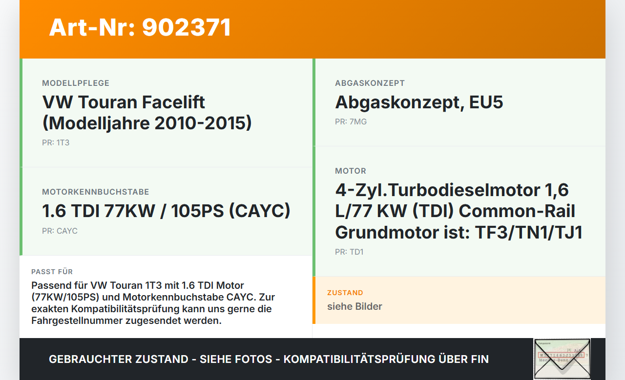 VW Touran 1T3 10-15 TDI 1,6 77KW CAYC Ansaugbrücke Ansaugkrümmer VW Touran 1T3 10-15 13.06.2012 03L129711AL gebraucht Vorschau 3