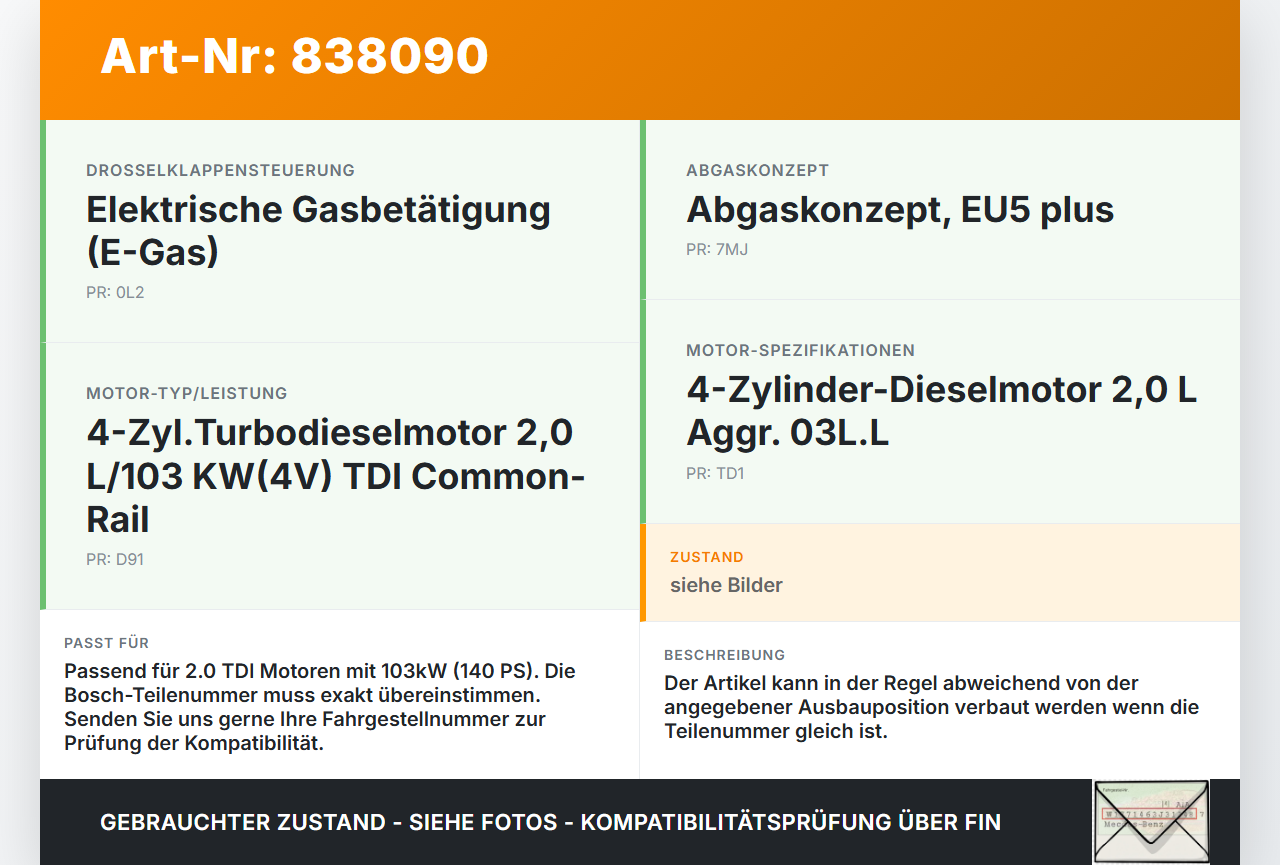 VW Passat CC 12-16 TDI 2,0 103KW Injektor Einspritzdüse Zyl.4 Orig. Bosch VW Passat CC 12-16 29.04.2013 03L130855CX... Vorschau 3