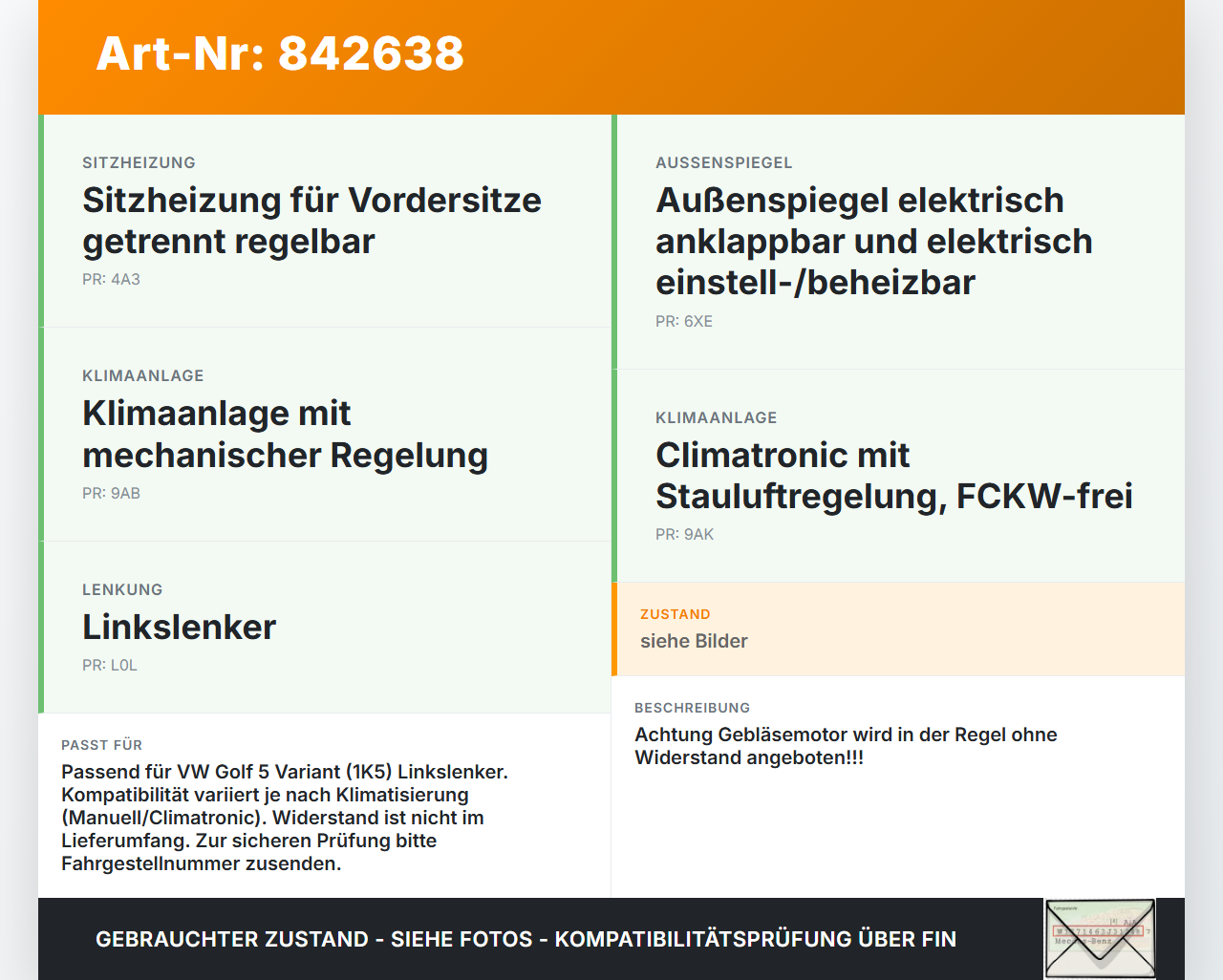 VW Golf 5 V Variant 1K5 03-09 Gebläsemotor Lüftermotor Heizungsgebläse VW Golf 5 V Variant 1K5 03-09 25.01.2008... Vorschau 3