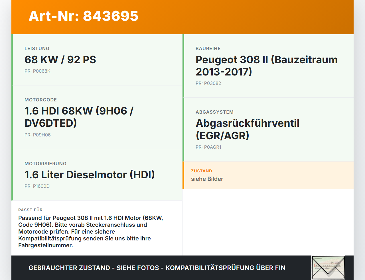 Peugeot 308 II 13-17 HDI 1,6 68KW 9H06 10JBEJ Abgasrückführventil EGR AGR Ventil Peugeot 308 II 13-17 01.01.2015... Vorschau 3