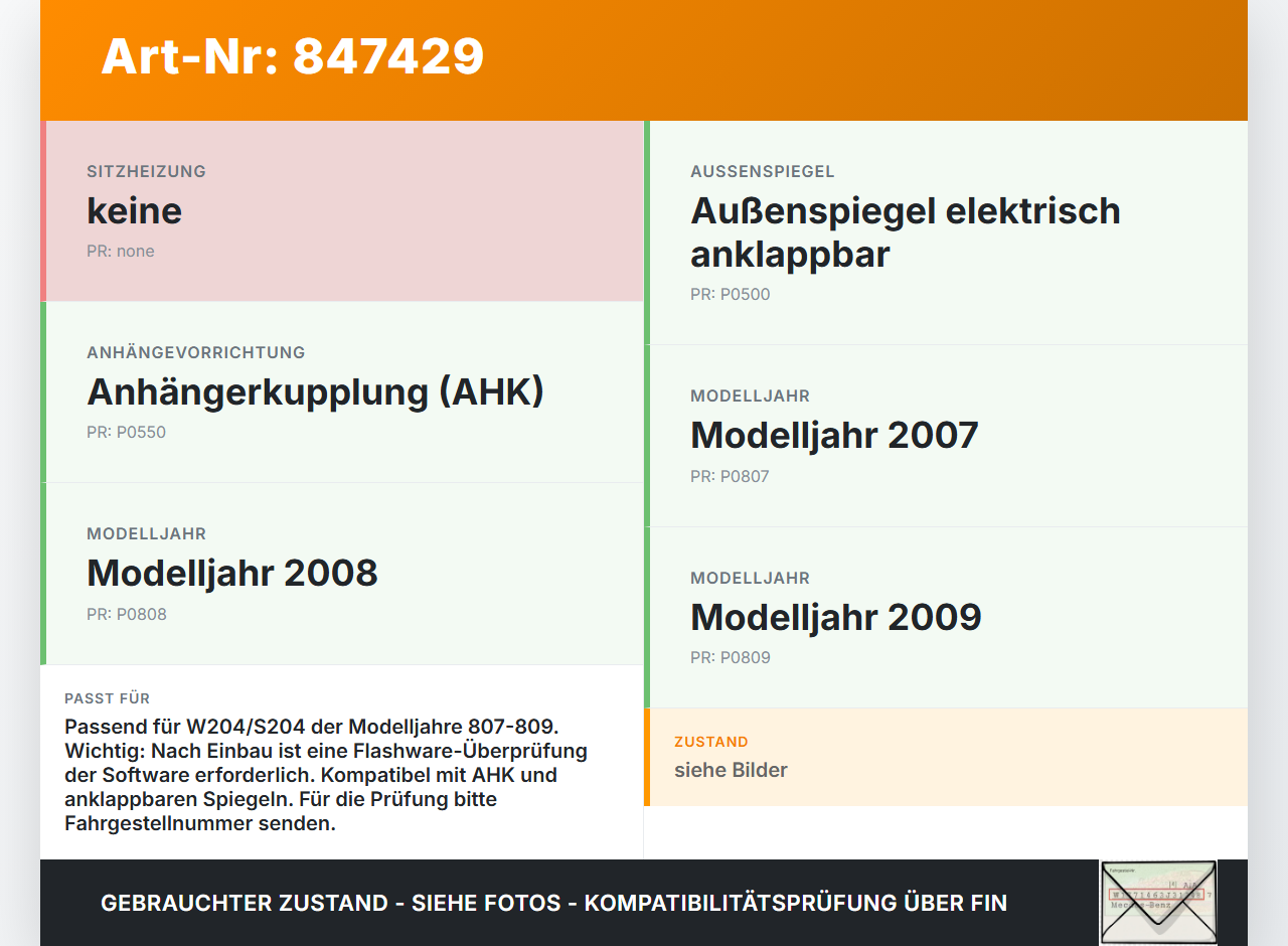 Mercedes W204 S204 C220 07-14 CDI 2,2 125KW Sicherungskasten Zentralelektrik Mercedes W204 S204 C220 07-14... Vorschau 3