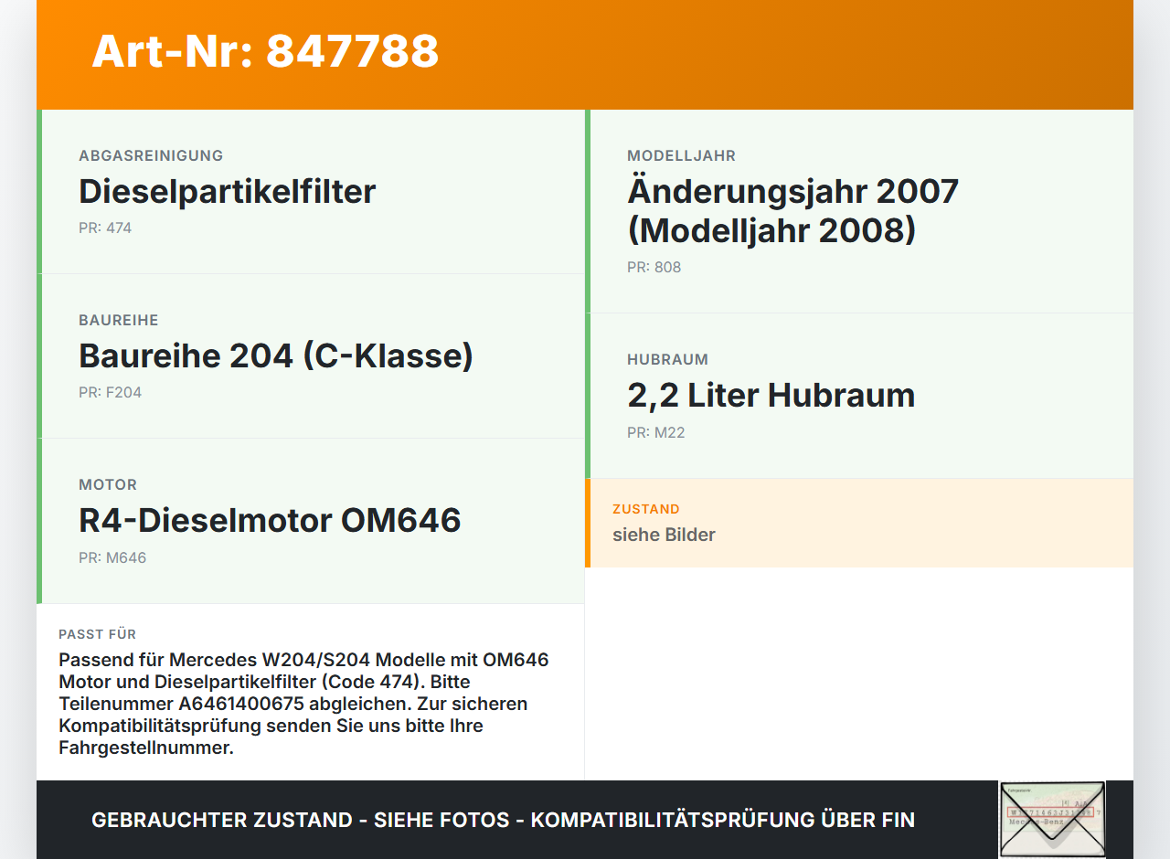 Mercedes W204 S204 C220 07-14 CDI 2,2 125KW Abgaskühlung Mercedes W204 S204 C220 07-14 08.12.2008 A6461400675 gebraucht Vorschau 3
