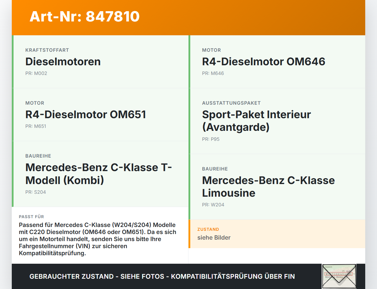 Mercedes W204 S204 C220 07-14 CDI 2,2 125KW Platte für Motor Stirnplatte Gehäuse Motorblock Mercedes W204 S204 C220... Vorschau 3