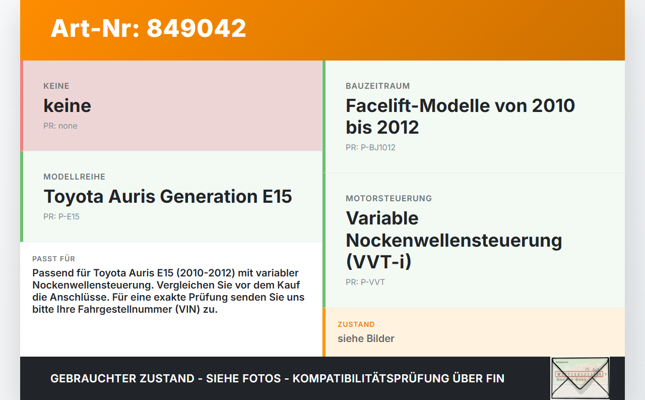 Toyota Auris E15 10-12 1,6 97KW 1ZRFAE Ventil Öldruckregelventil für Nockenwellenverstellung Toyota Auris E15 10-12... Vorschau 3