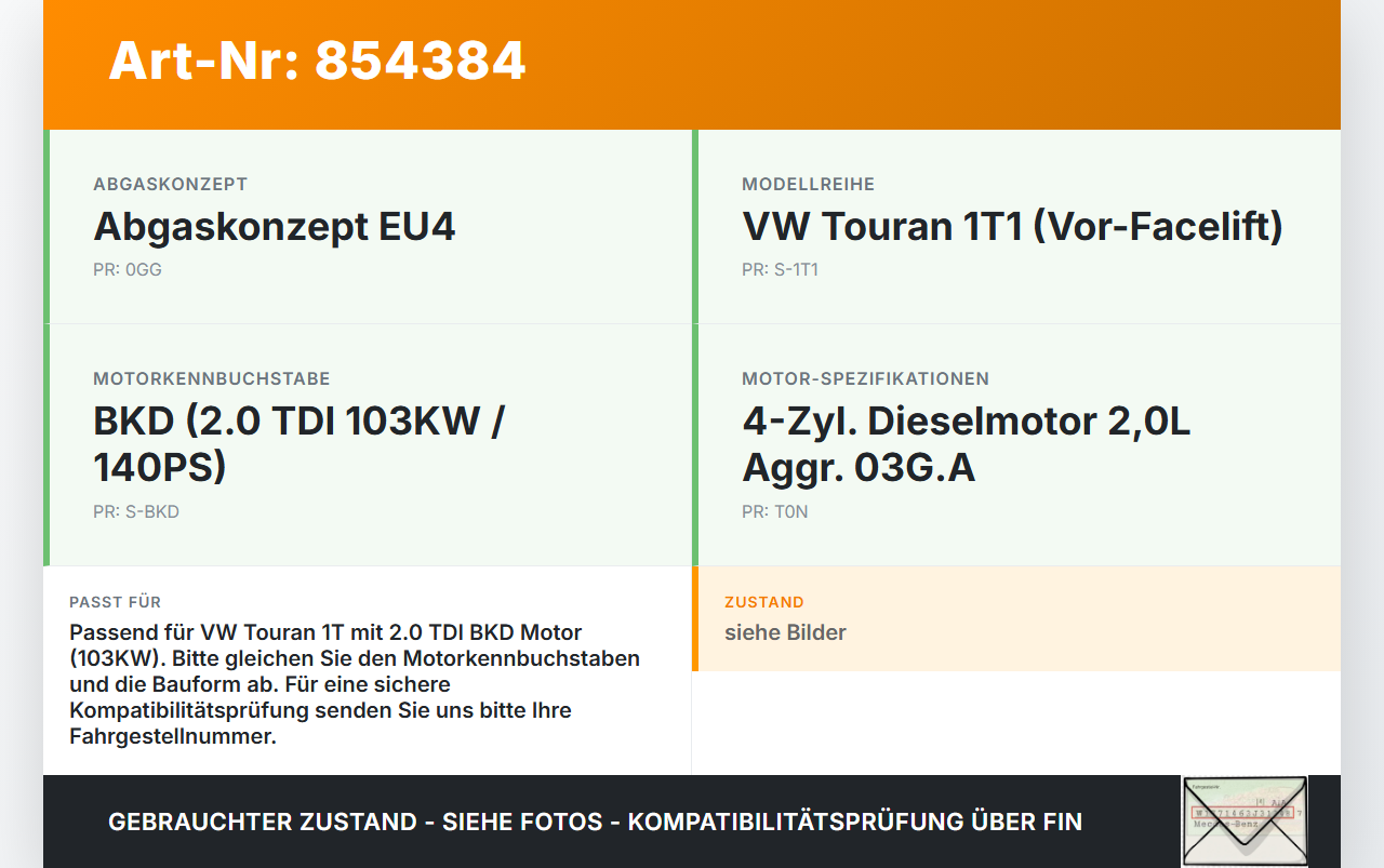 VW Touran 1T 03-06 TDI 2,0 103KW BKD Ölfiltergehause Ölfilter Gehause VW Touran 1T 03-06 13.09.2004 045115389J... Vorschau 3
