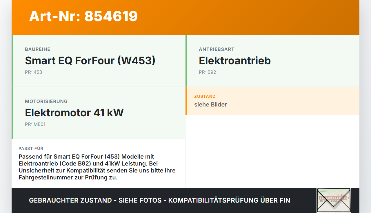 Smart EQ ForFour 453 19-24 Elektro  41KW 453460 Unterdruckpumpe Vakuumpumpe Smart EQ ForFour 453 19-24 05.11.2021... Vorschau 3