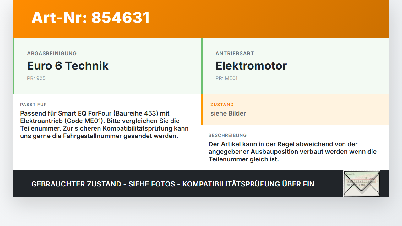Smart EQ ForFour 453 19-24 Elektro  41KW Ansaugrohr Ladeluftschlauch Luftschlauch Pos.1 Smart EQ ForFour 453 19-24... Vorschau 3