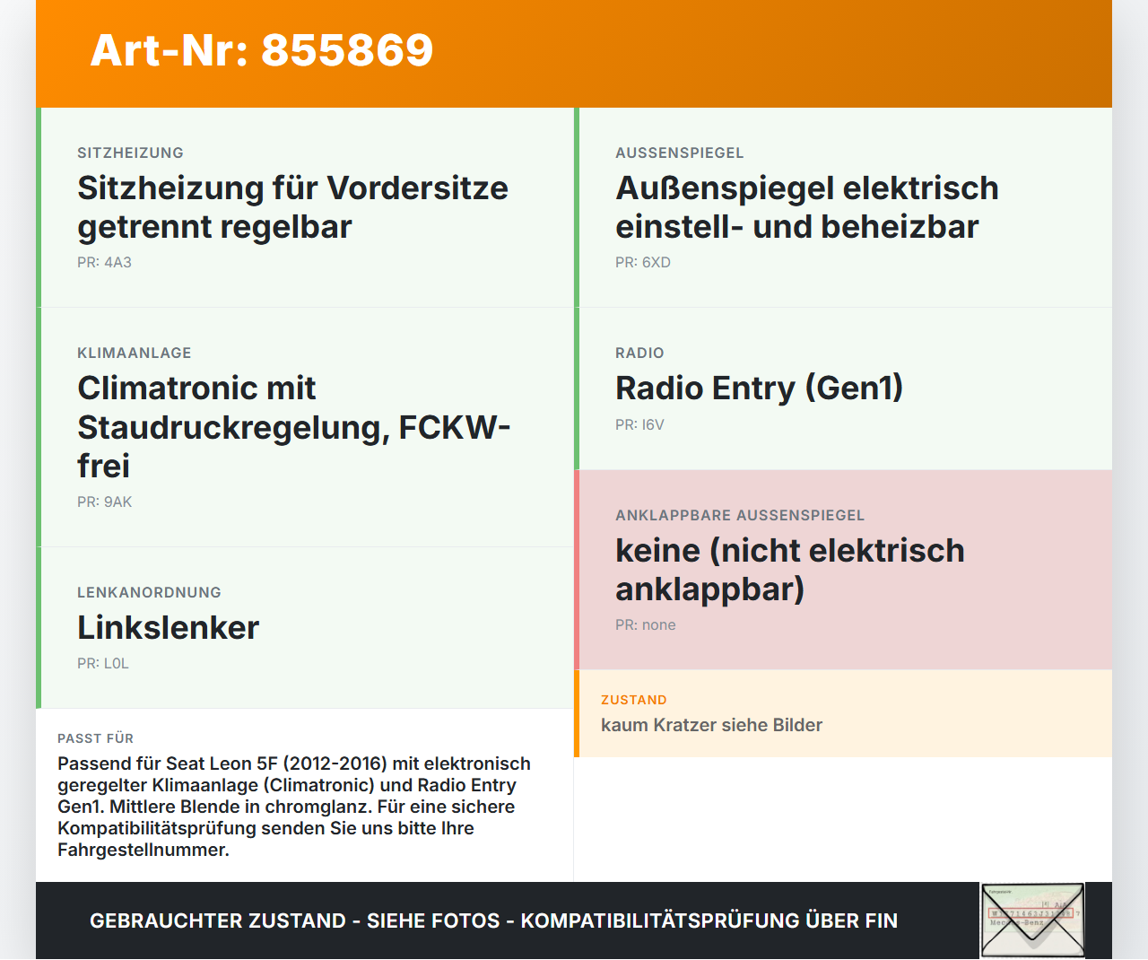 Seat Leon III 5F 12-16 Blende Einbaurahmen für Radio Seat Leon III 5F 12-16 12.06.2014 5F0858060C 5F0858060A... Vorschau 3