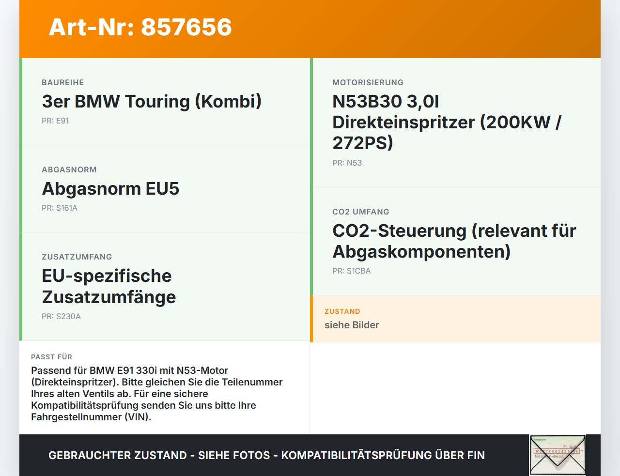 BMW E91 3er 330i 06-08 3,0i 200KW N53 N53B30A Abgasrückführventil EGR AGR Ventil BMW E91 3er 330i 06-08 21.12.2007... Vorschau 3