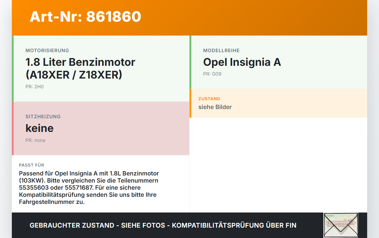 Opel Insignia A 08-13 1,8 103KW Ölkühler Opel Insignia A 08-13 22.10.2008 102-301 55355603 D8815006 1299-102-301... Vorschau 3
