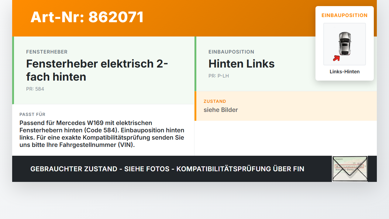 Mercedes W169 A150 04-08 Steuergerät ECU Modul SG Türsteuergerät Links Hinten Mercedes W169 A150 04-08 11.11.2004... Vorschau 3