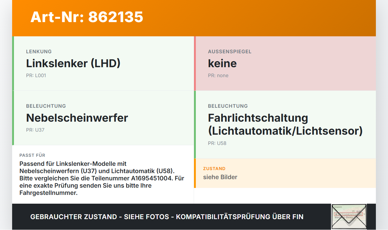 Mercedes W169 A150 04-08 Lichtschalter Schalter Mercedes W169 A150 04-08 11.11.2004 A1695451004 1695451004... Vorschau 3