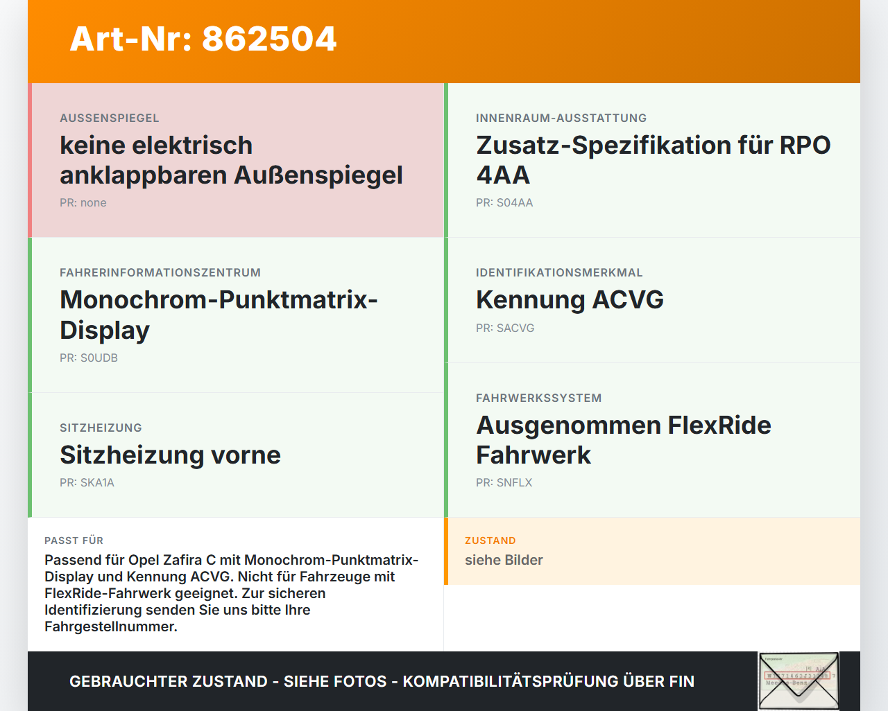 Opel Zafira C 11-16 2,0 121KW Kombiinstrument Tacho Opel Zafira C 11-16 25.07.2012 13374893 1257151 gebraucht Vorschau 3