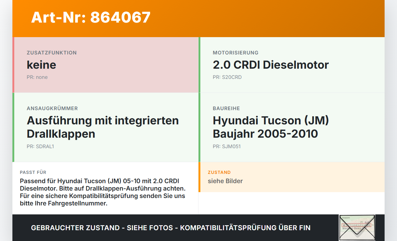 Hyundai Tucson JM 05-10 CRDI 2,0 103KW D4EA Ansaugbrücke Ansaugkrümmer Drallklappen Hyundai Tucson JM 05-10... Vorschau 3