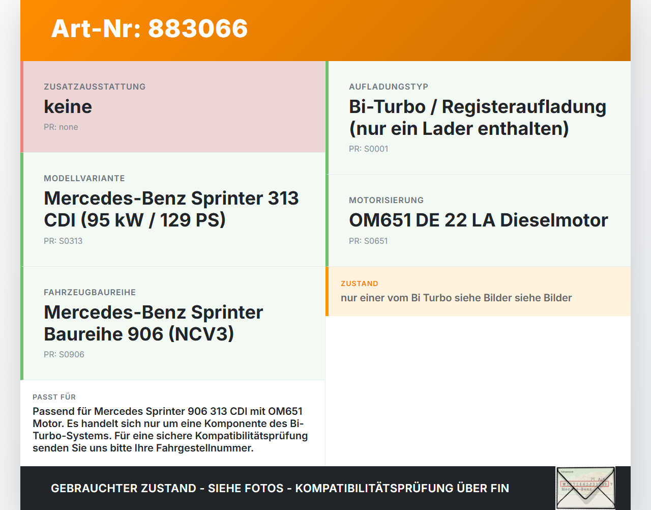 Mercedes Sprinter 906 313 06-13 CDI 2,2 95KW 646986 Teil- Bi- Turbolader Turbo Abgasturbolader Mercedes Sprinter... Vorschau 3