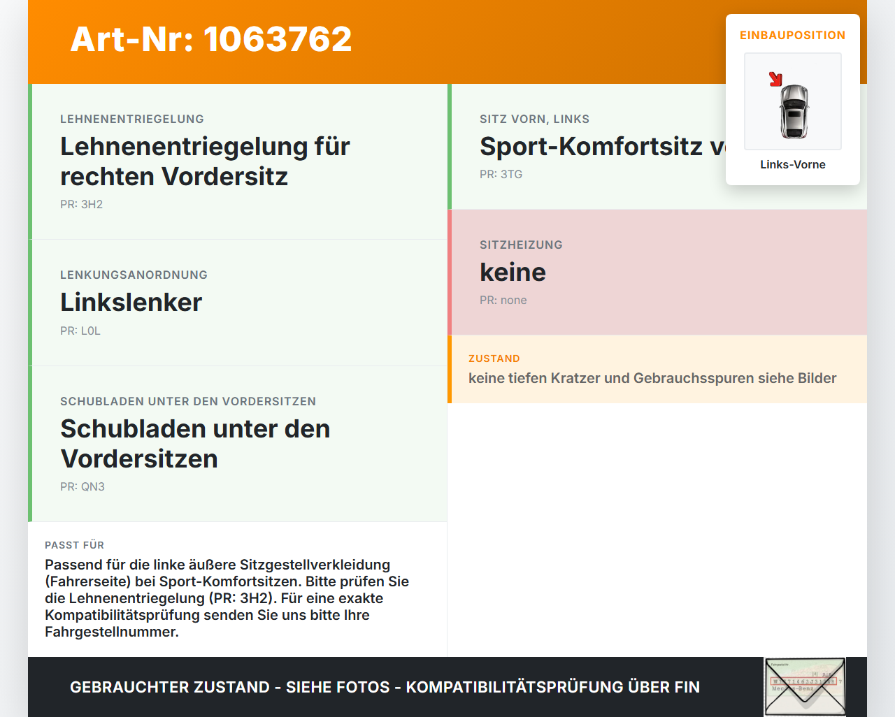 VW Touran 1T 06-10 Blende Innen Zierleiste für Sitz Aussen Fahrer Links Vorne VW Touran 1T 06-10 06.08.2007... Vorschau 3