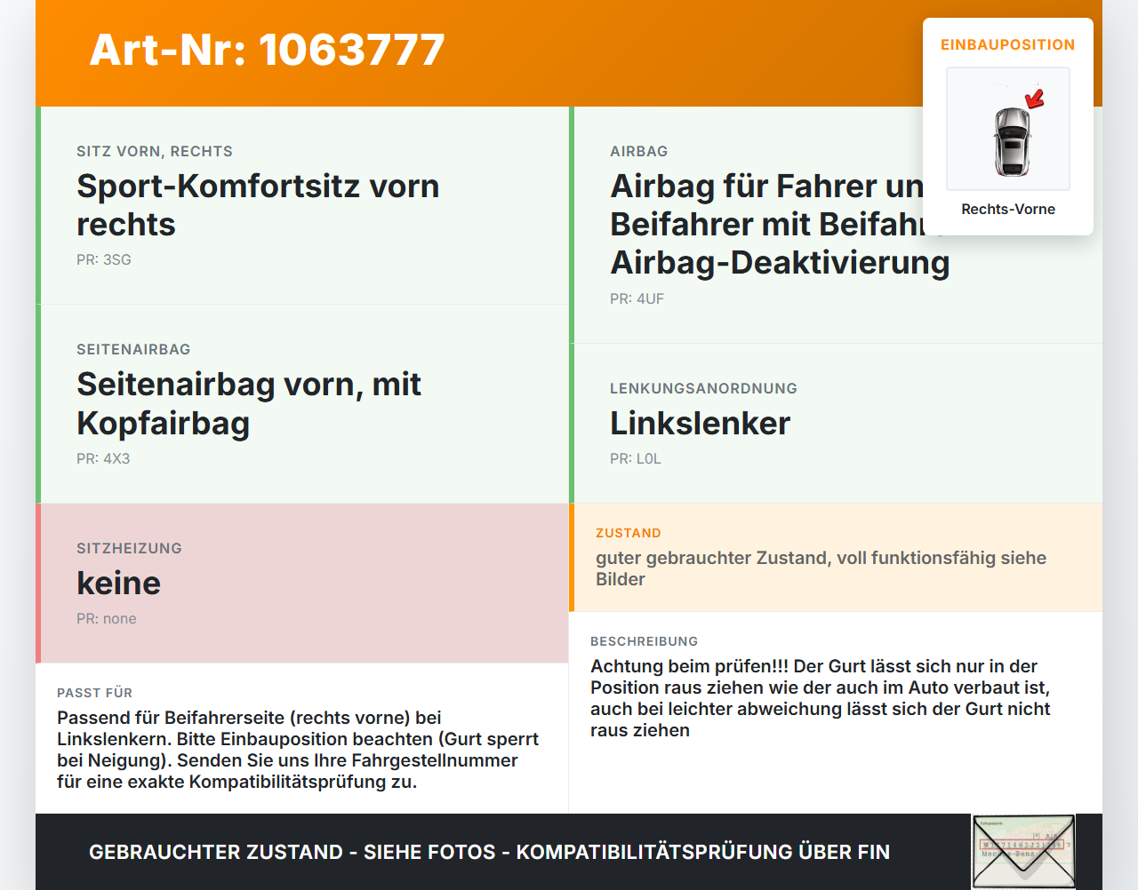VW Touran 1T 06-10 Gurt Sicherheitsgurt Gurtstraffer Beifahrer Rechts Vorne VW Touran 1T 06-10 06.08.2007... Vorschau 3