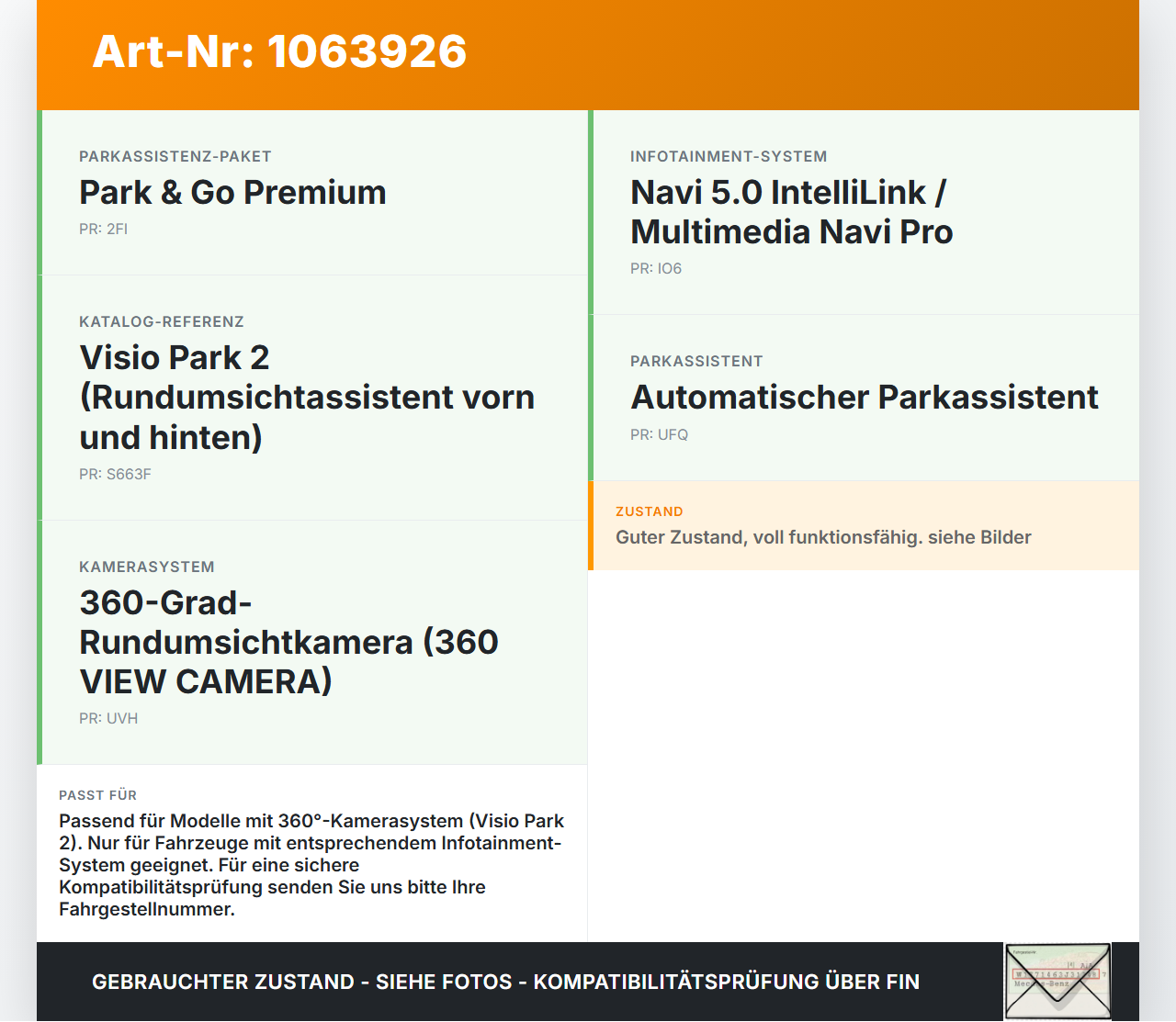 Opel Grandland I 17-21 2,0d 130KW Kamera Rückfahrkamera Sensor Opel Grandland I 17-21 29.03.2018 9809301080... Vorschau 3