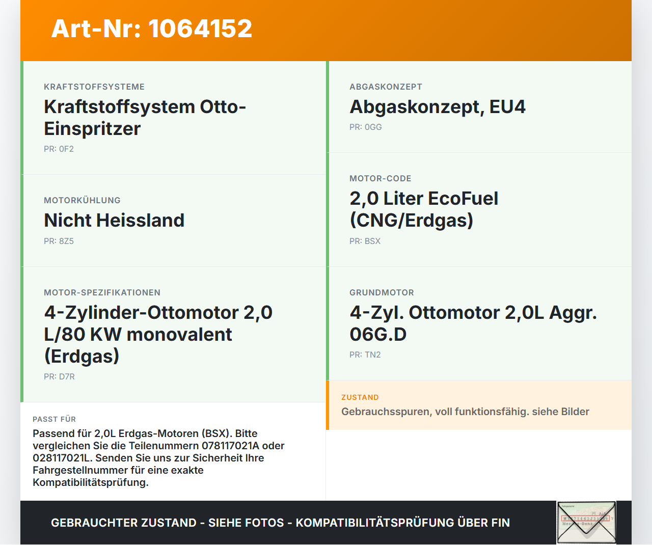 VW Touran 1T 06-10 CNG 2,0 80KW Ölkühler auf Flansch VW Touran 1T 06-10 06.08.2007 078117021A 028117021L gebraucht Vorschau 3