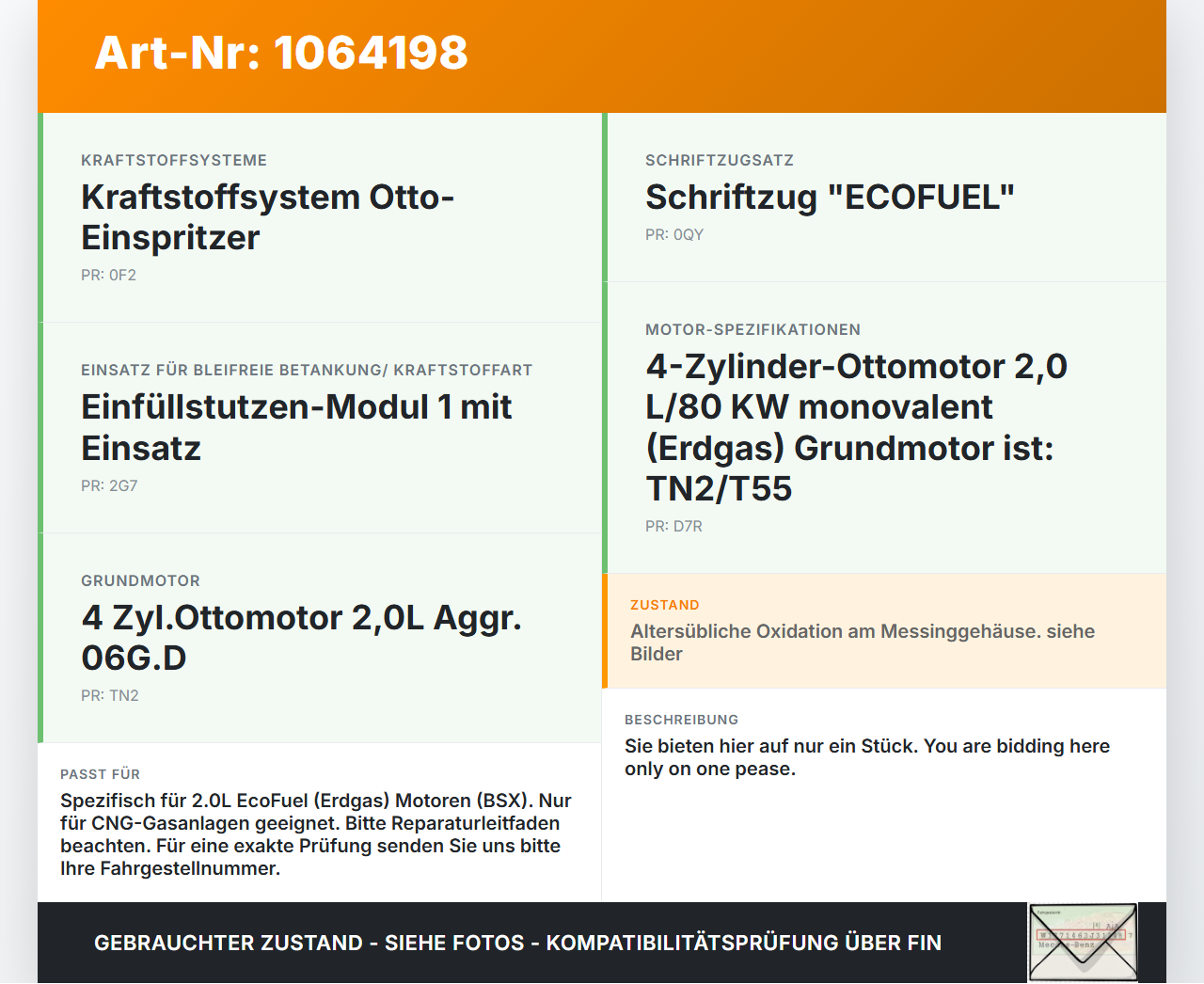 VW Touran 1T 06-10 CNG 2,0 80KW Magnetventil Druckwandler für Gasanlage Pos.3 VW Touran 1T 06-10 06.08.2007... Vorschau 3