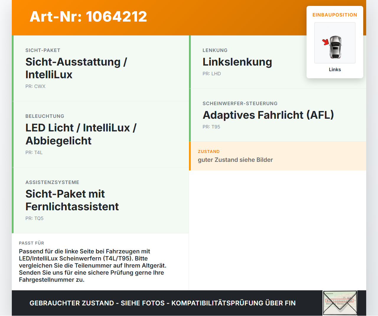 Opel Grandland I 17-21 Xenon Vorschaltgerät Steuergerät Links Opel Grandland I 17-21 29.03.2018 00202964-06... Vorschau 3