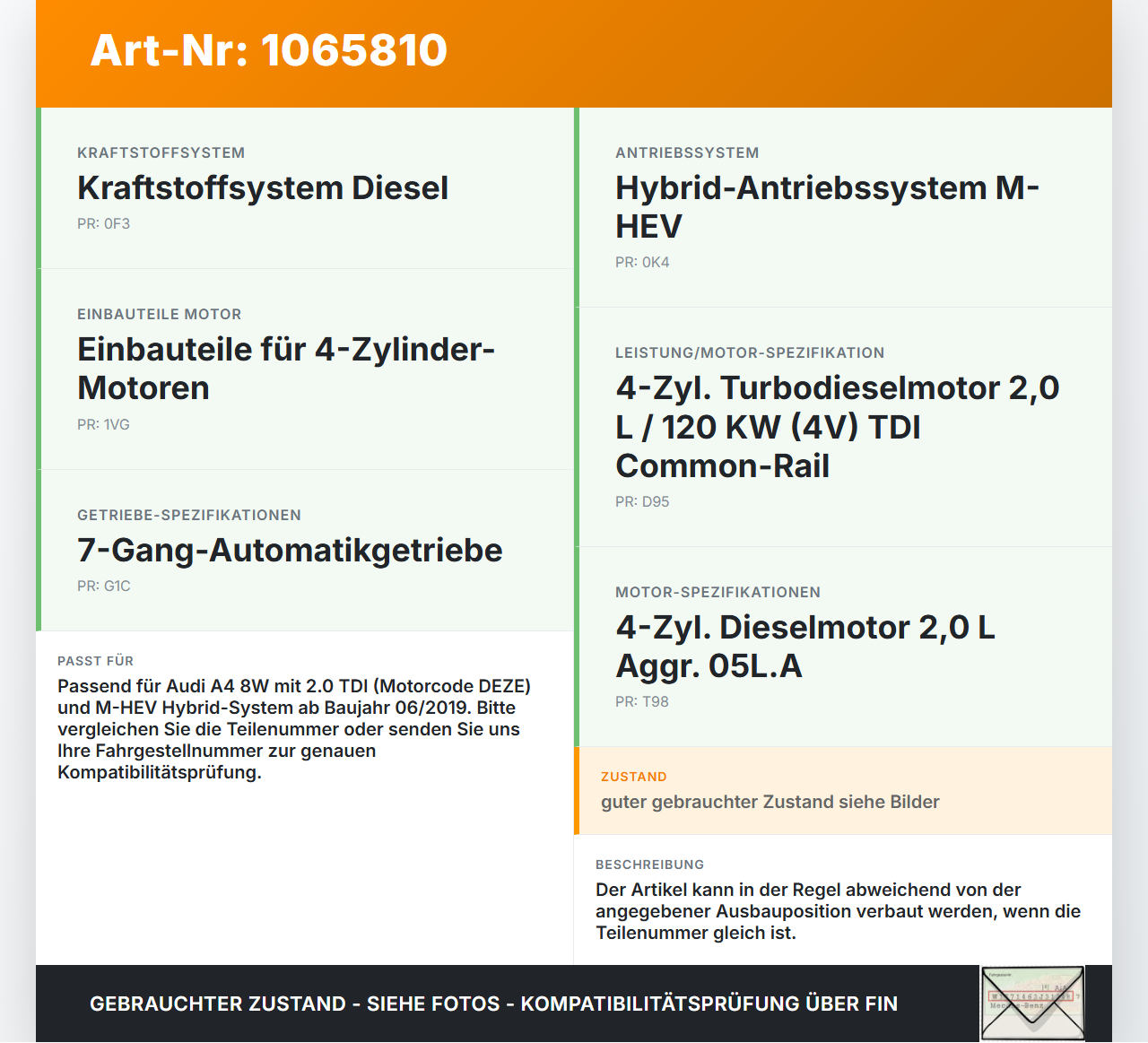 Audi A4 8W 19-24 TDI 2,0 120KW Ansaugrohr Ladeluftschlauch Luftschlauch Pos.1 Audi A4 8W 19-24 27.01.2020... Vorschau 3