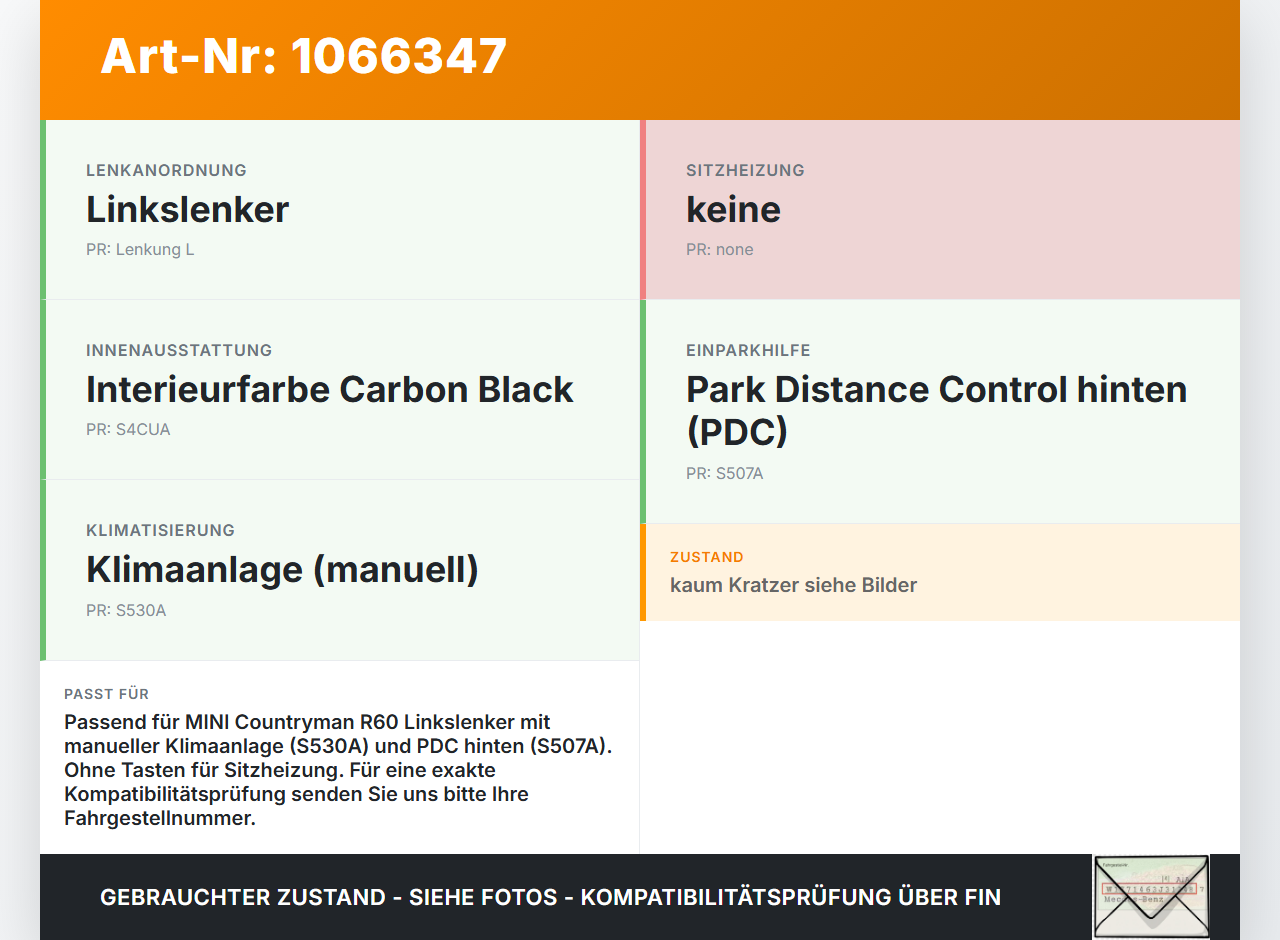 MINI Countryman R60 10-14 Klimabedienteil Heizungsbedienteil Schalterleiste Fensterheber MINI Countryman R60 10-14... Vorschau 3